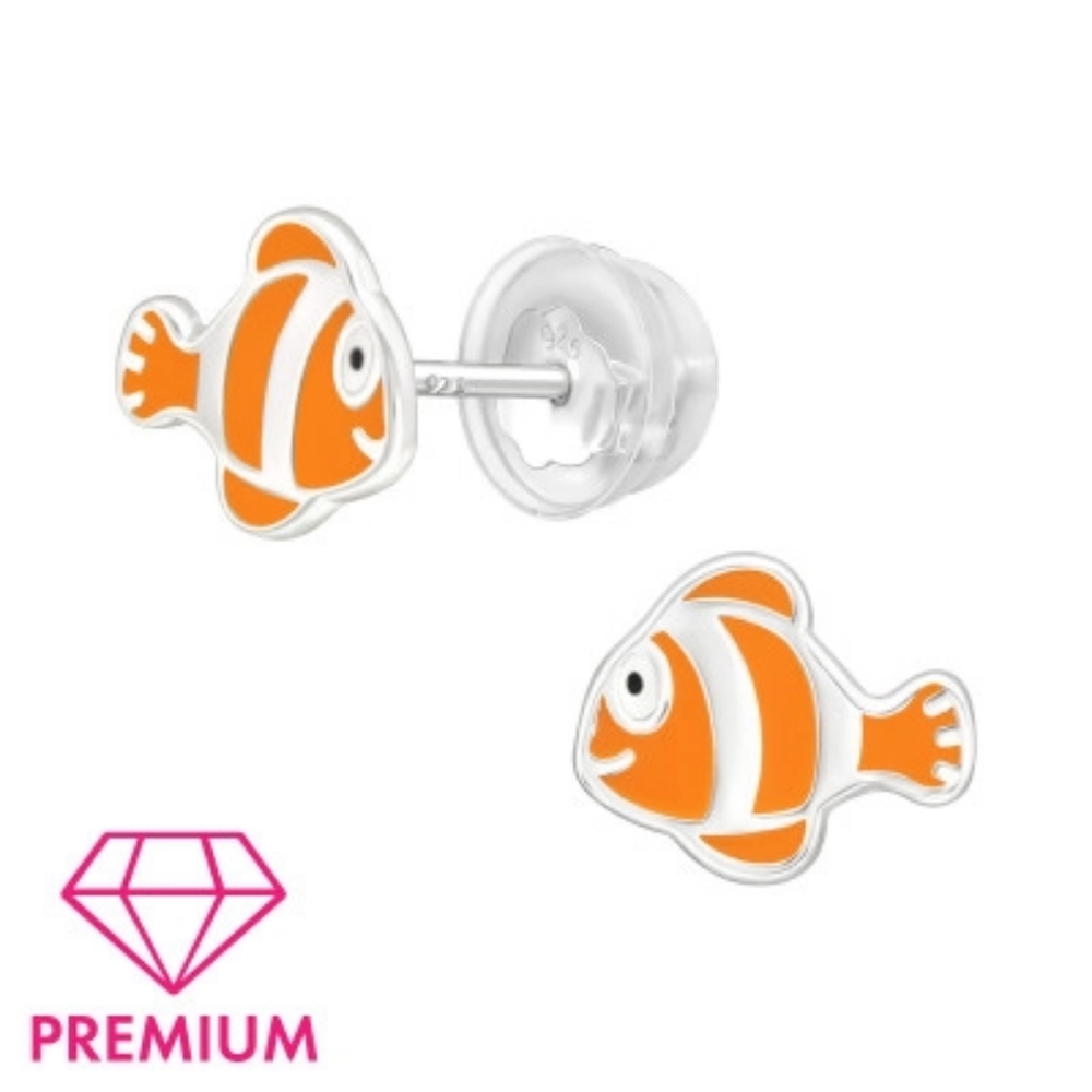 Children's Silver Fish Ear Studs